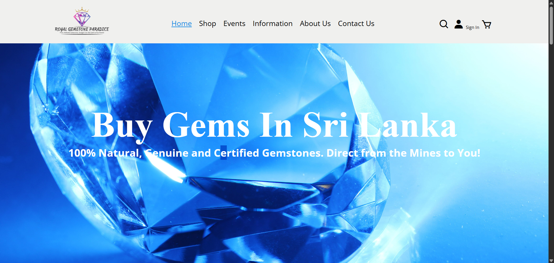 Gems Selling Website + Admin Dashboard